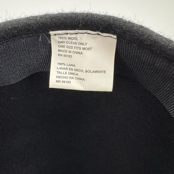 Black 100% Wool Cloche Hat Women’s Vintage Style Bucket Cap Metallic Braid Trim - Picture 4 of 13